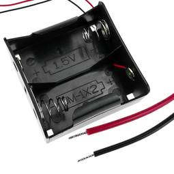 Compartimento das pilhas. Suporte de bateria plano para 2 pilhas D LR20 R20 1.5V