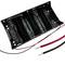 Compartimento das pilhas. Suporte de bateria plano para 4 pilhas D LR20 R20 1.5V