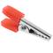 Clip in coccodrillo rosso con maniche isolate per connessioni elettriche 34mm