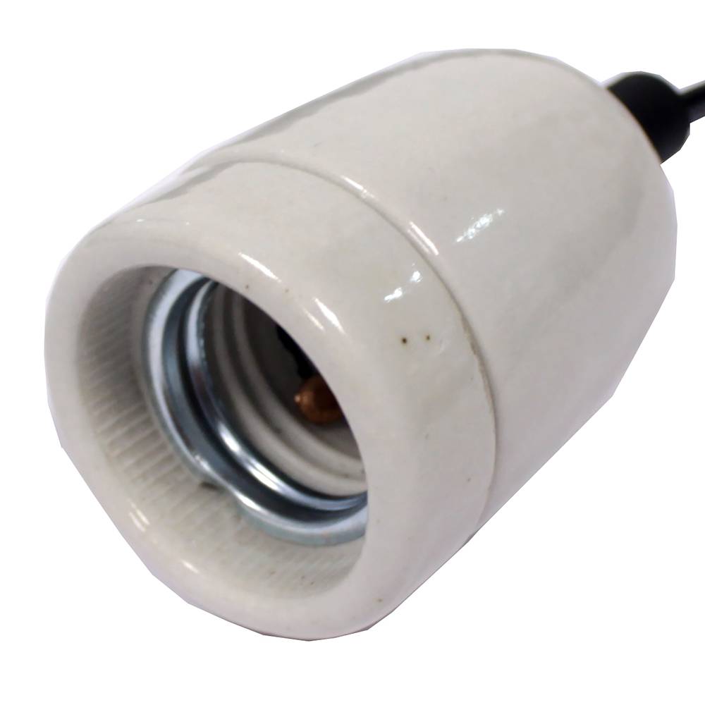 E27 ceramic socket with switch and plug wire