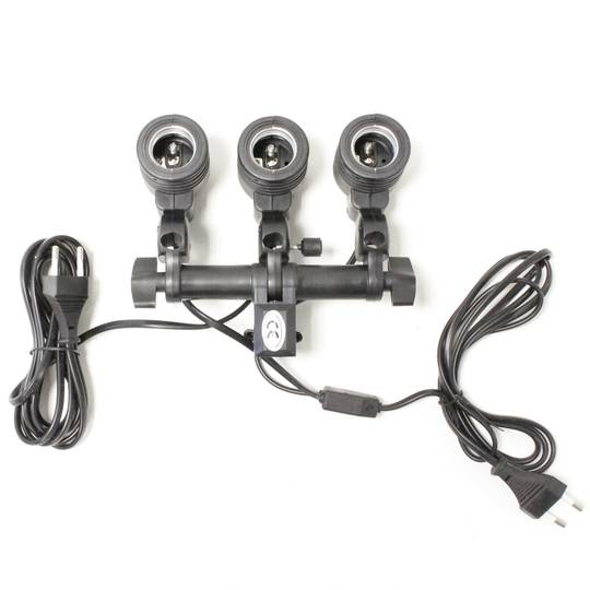 Przegub kulowy parasolowy z 3 gwintami E27 do lampy lub lampy błyskowej