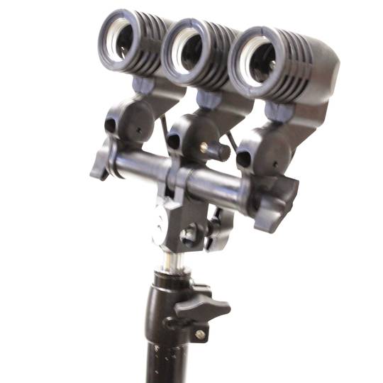 Przegub kulowy parasolowy z 3 gwintami E27 do lampy lub lampy błyskowej