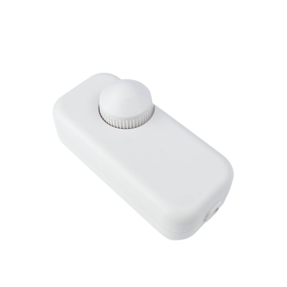 Potenciómetro regulador de luz con interruptor de color blanco - Cablematic