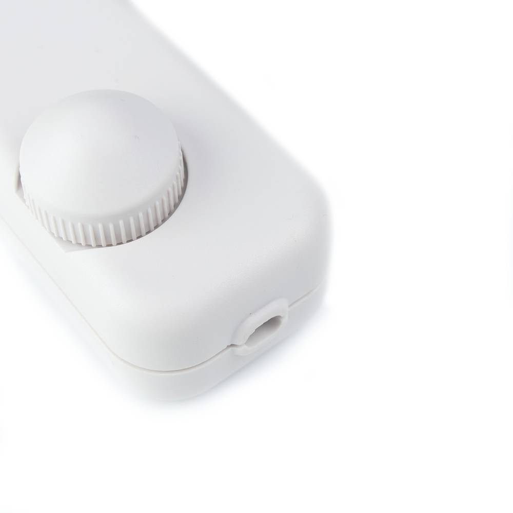 Potenciómetro regulador de luz con interruptor de color blanco - Cablematic