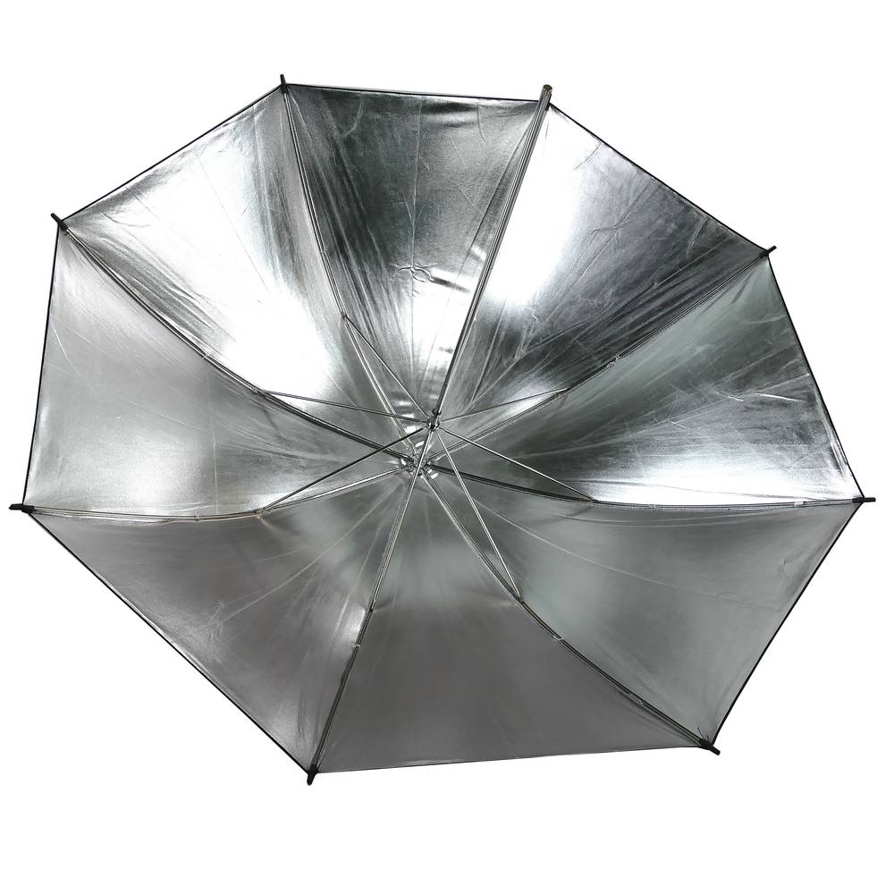 Srebrny parasol odblaskowy o długości 95 cm