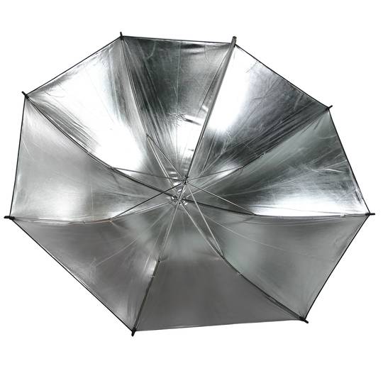 Srebrny parasol odblaskowy o długości 95 cm