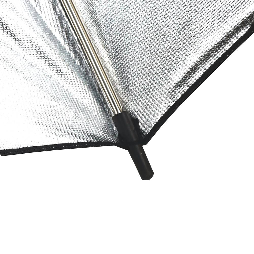Srebrny parasol odblaskowy o długości 95 cm