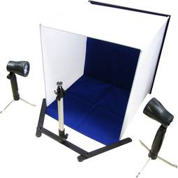 Portable Photo Studio 40x40x40 cm avec deux foyers et 4 chroma