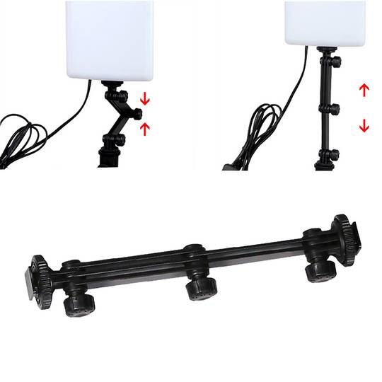 Przenośne studio fotograficzne 398 x 292 mm z 2 panelami LED-18W