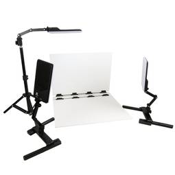 548x405mm draagbare fotostudio met 3 LED-18W paneel