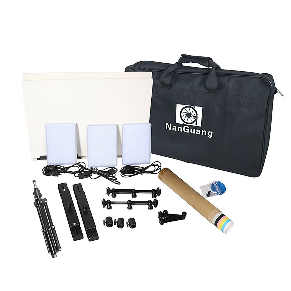 Tragbares 548x405mm Fotostudio mit 3 LED-18W Panel