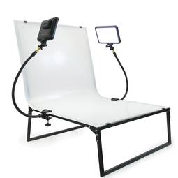 Foldable methacrylate table for still lifes 115 x 60 cm with 12W LED spotlights
