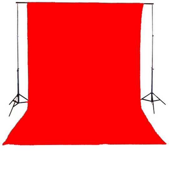 Fondo de tela de 600x300 cm de color cromakey rojo