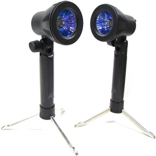 Conjunto de 2 holofotes suporte contínuo de 22 cm