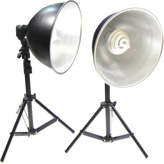 Set van 2 continue gloeilampen met 120 cm ondersteuning