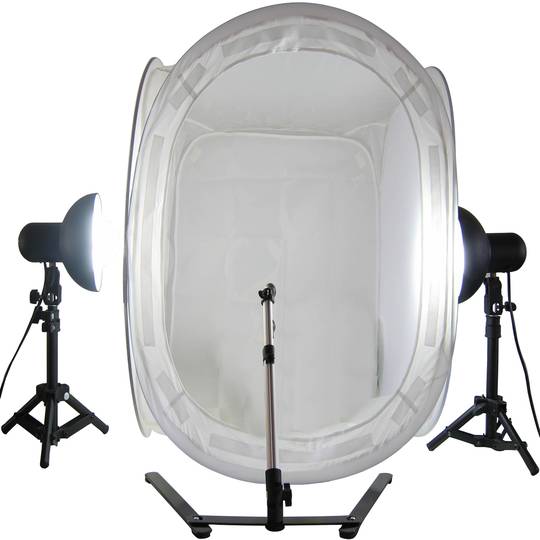 Suitcase portablen Fotostudio mit Lampen und Stativ 40cm