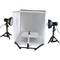 Maleta de estudio fotográfico portátil de 50cm con focos y trípode B