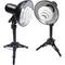 Maleta de estudio fotográfico portátil de 50cm con focos y trípode B