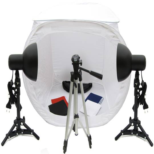 Photo Studio 75 centímetros portátil com luzes e tripé