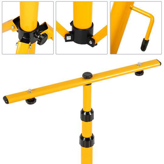 Suporte para duas luzes de estudo com 3 seções e 165 cm