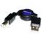 Retractable USB Cable 120 cm (AM/BM)