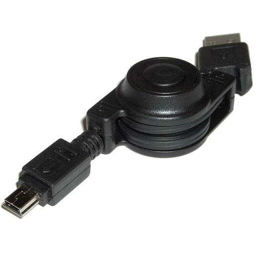 Retractable USB Cable 80 cm (AM/MiniUSB5PinM) Type B