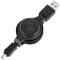 120 cm intrekbare USB-kabel (AM / MiniUSB4PinM) Mitsumi