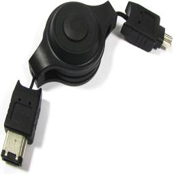 FireWire 400 IEEE 1394 intrekbare kabel 120cm (6Pin-M / 4Pin-M)