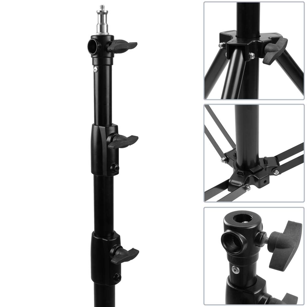 Soporte para foco de estudio de 300 cm de 3 secciones