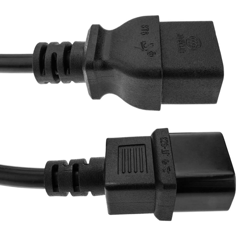 Hoogwaardige elektrische kabel 3x1.5mm² IEC60320 C19 vrouwelijk naar C14 mannelijk 3m