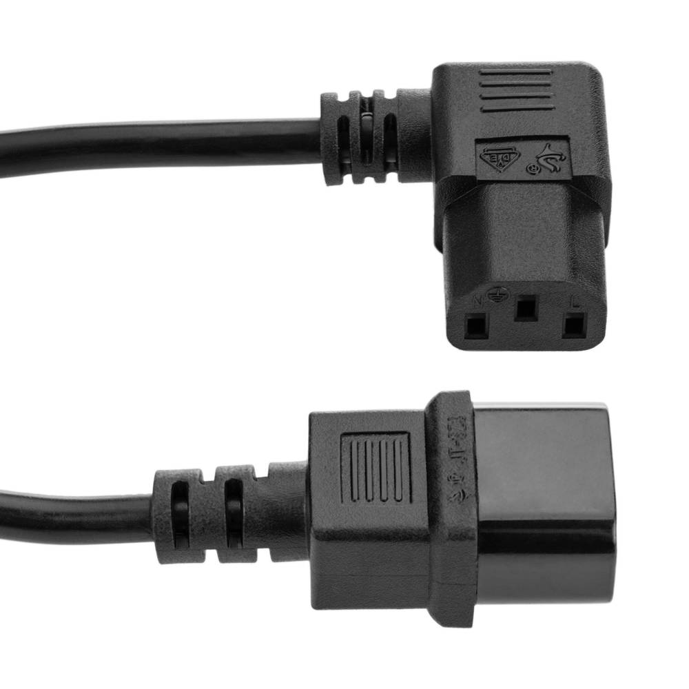 Cable d'alimentació IEC-60320 de C13-colzat a C14 de 3 m