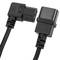 Cable d'alimentació IEC-60320 de C13-colzat a C14 de 3 m