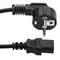 Cable eléctrico de alimentación IEC60320 C13-hembra a Schuko-macho 30cm