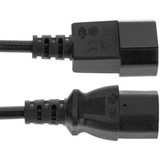 Kabel elektryczny 3x0,75mm² IEC60320 C13-żeński do C14-męski 3m