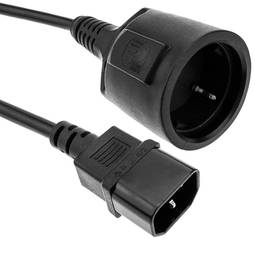 Cabo de energia elétrica IEC-60320 C14 para schuko fêmea 40cm para alimentação