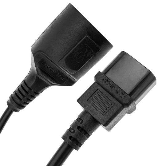 Cabo de energia elétrica IEC-60320 C14 para schuko fêmea 1.8m para alimentação