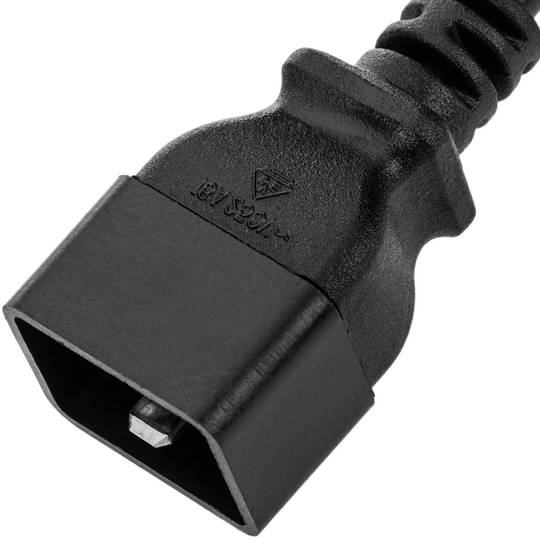 IEC-60320 0.2m voedingskabel (C13 / C20)