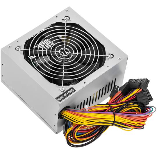 Zasilacz TooQ Ecopower II 500 W pasywne PFC z cichym wentylatorem 120 mm i przewodem zasilającym