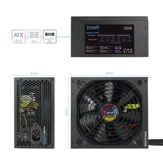 TooQ TQAPOLO-750SP Active PFC 750W ATX-Netzteil