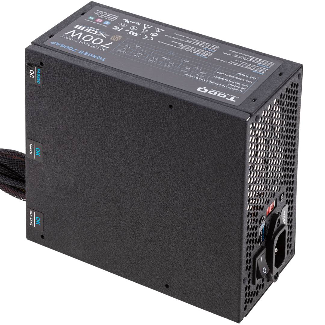 Power supply TooQ Gaming XGE II with fan with 140 mm LED active PFC 700 W