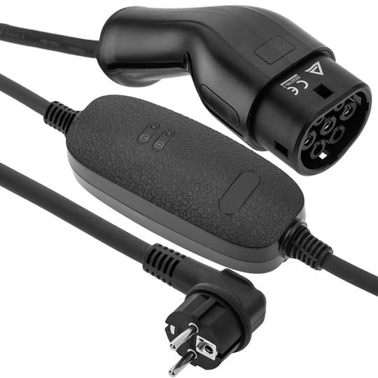 Chargeur portable monophasé pour véhicule électrique type 2 5 mètres 16A