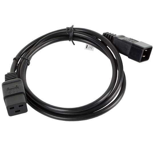 Lanberg IEC C19 naar IEC C20 kabel zwart 1.8m CA-C19E-10CC-0018-BK