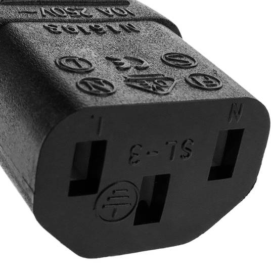 IEC-60320 0.2m voedingskabel (2xC13 / 1xC14)