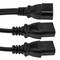 IEC-60320 0.2m voedingskabel (2xC13 / 1xC14)