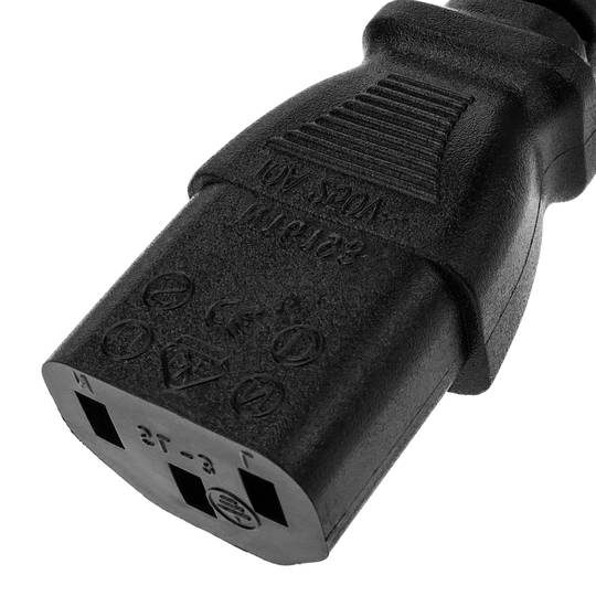 IEC-60320 0.2m voedingskabel (2xC13 / 1xC14)