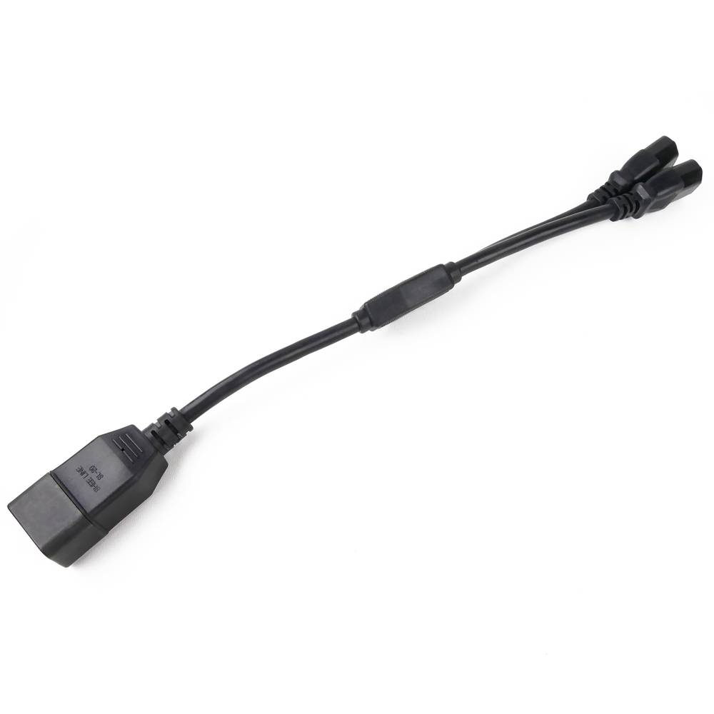 Cable d'alimentació IEC-60320 2 C13 a 1 C20 de 20cm