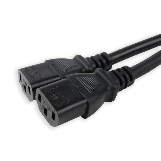 Cable d'alimentació IEC-60320 2 C13 a 1 C20 de 20cm