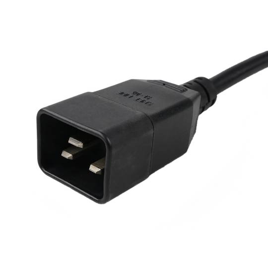 Cable d'alimentació IEC-60320 2 C13 a 1 C20 de 20cm
