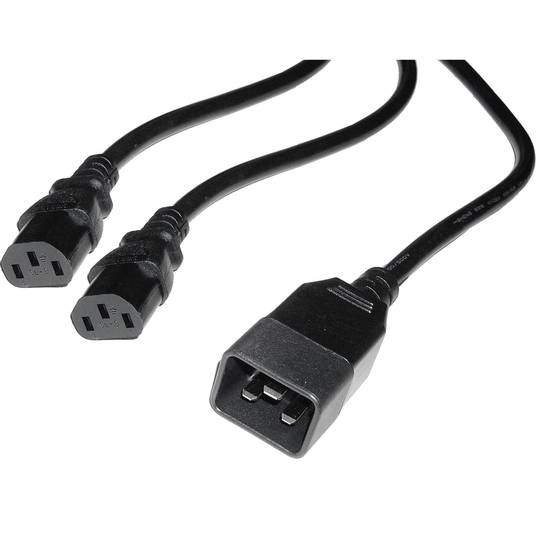 Cable Power IEC-60320 1.8m (2xC13/1xC20)