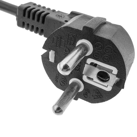 Cavo di alimentazione duplicatore di schuko da 1.8 m. 1 x Schuko maschio a 2 x Schuko femmina